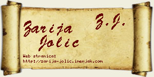 Zarija Jolić vizit kartica